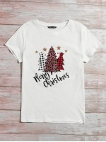 Christmas Print Short Sleeve Tee