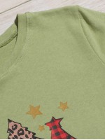 Christmas Print Short Sleeve Tee