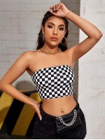 Checkered Tube Top