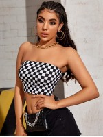 Checkered Tube Top