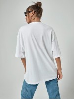 Crew Neck Drop Shoulder Oversized Tee