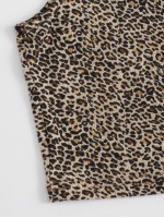 Notched Neck Leopard Tank Top