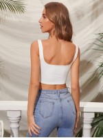 Solid Crop Tank Top