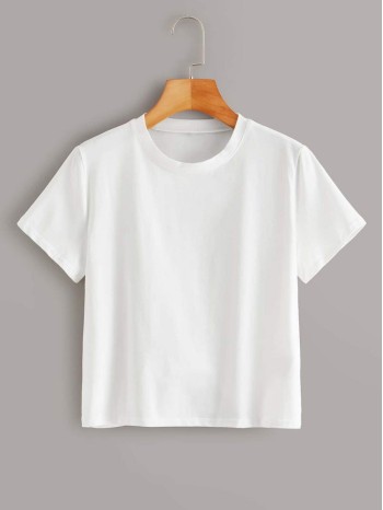 Basic Solid Short Sleeve Tee