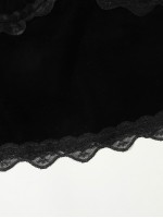 Lace Detail Velvet Cami Top