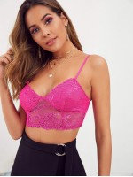 Neon Pink Lace Cami Top