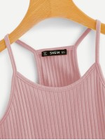 Solid Rib-knit Cami Top