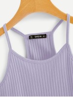 Solid Rib-knit Cami Top