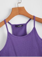 Solid Rib-knit Cami Top