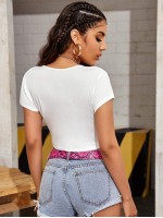 Cap Sleeve Crop Fitted Tee