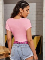 Cap Sleeve Crop Fitted Tee