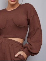 Drop Shoulder Crop Top