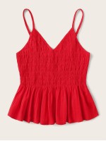 Smocked Flounce Cami Top