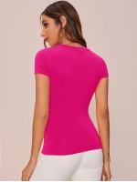 Neon Pink Fitted Top