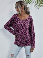 All Over Print Boat Neck Batwing Sleeve Tee