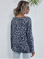 All Over Print Scoop Neck Batwing Sleeve Tee