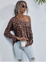 Allover Print Batwing Sleeve Tee