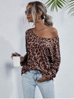 Allover Print Batwing Sleeve Tee