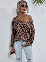 Allover Print Batwing Sleeve Tee