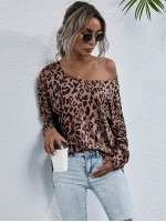 Allover Print Batwing Sleeve Tee