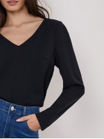 Solid V Neck Top