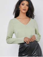 V-Neck Solid Top