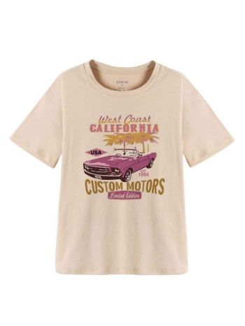 Car And Letter Graphic Tee