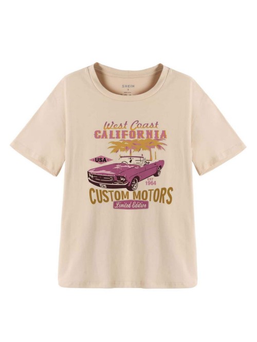 Car And Letter Graphic Tee