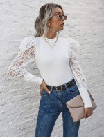 Stereo Flowers Mesh Panel Fitted Top