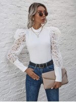 Stereo Flowers Mesh Panel Fitted Top