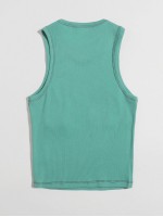 Rib-knit Solid Tank Top