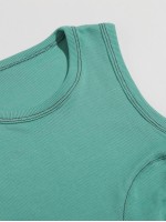 Rib-knit Solid Tank Top