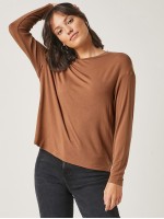 Drop Shoulder Round Neck Solid Tee