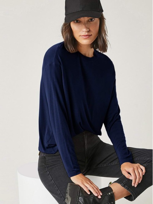 Drop Shoulder Round Neck Solid Tee