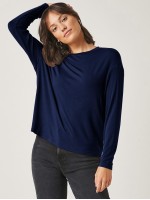 Drop Shoulder Round Neck Solid Tee