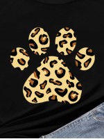 Leopard Print Short Sleeve Tee