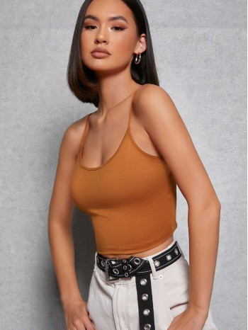 Solid Crop Cami Top