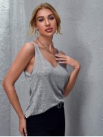 Double V-neck Tank Top