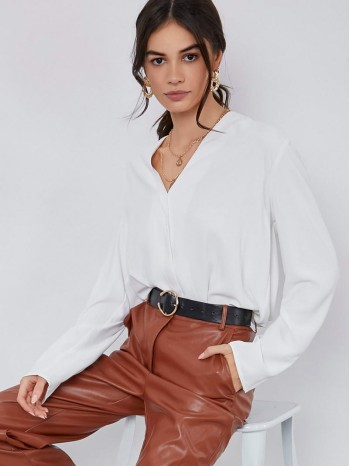 Fold Pleated Back Solid Top