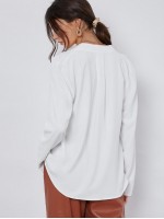 Fold Pleated Back Solid Top