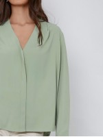 Fold Pleated Back Solid Top