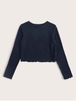 Lettuce Edge Rib-knit Tee