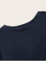 Lettuce Edge Rib-knit Tee