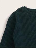 Lettuce Trim Rib-knit Top