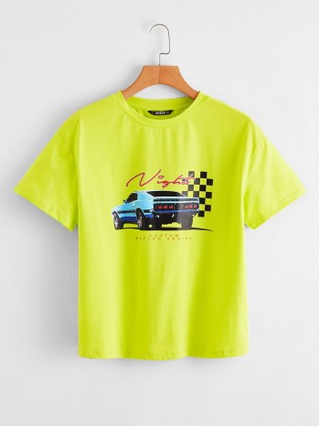 Night Racing Car Graphic Tee