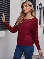 Drop Shoulder Rib-knit Tee