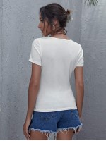 V-neck Solid Tee