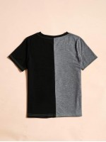 Car & Letter Graphic Colorblock Tee