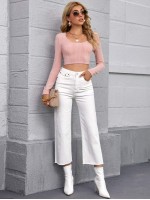 Scoop Neck Ribbed Crop Top