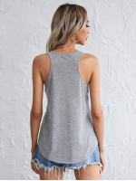 Racerback Solid Tank Top